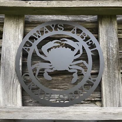 Personalized Crab Sign – Coastal, Nautical & Outdoor Decor - HouseSensationsArt