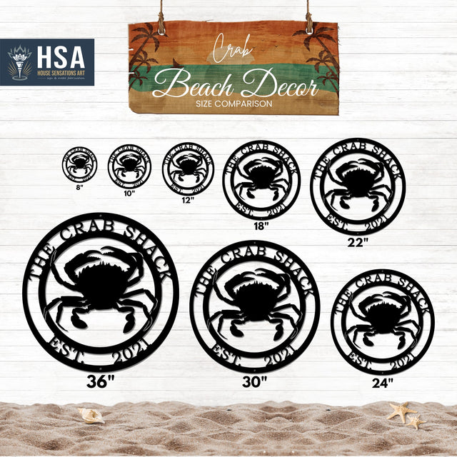 Personalized Crab Sign – Coastal, Nautical & Outdoor Decor - HouseSensationsArt