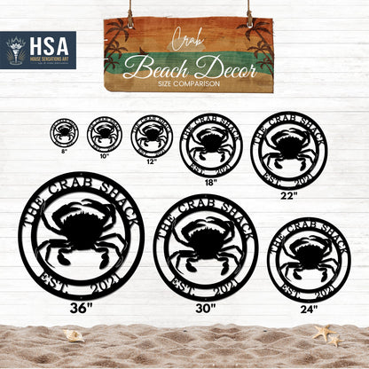 Personalized Crab Sign – Coastal, Nautical & Outdoor Decor - HouseSensationsArt