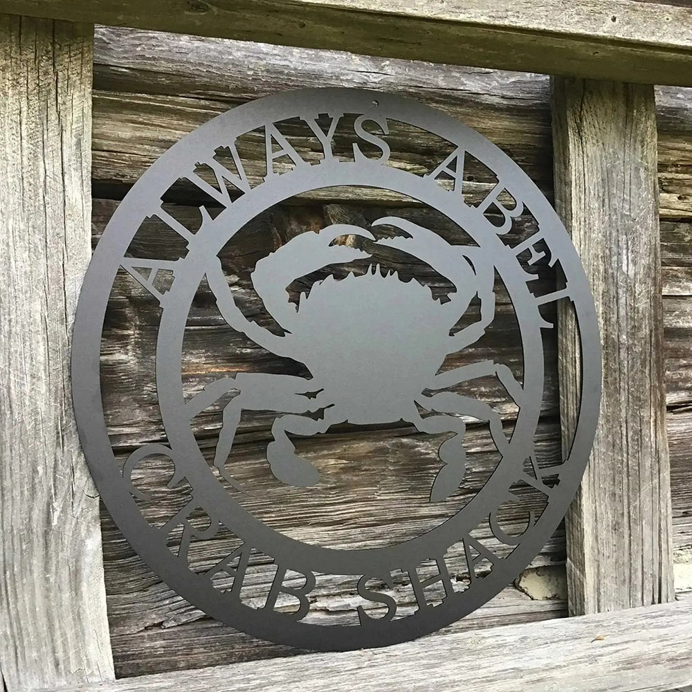 Personalized Crab Sign – Coastal, Nautical & Outdoor Decor - HouseSensationsArt