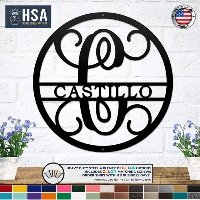 Personalized Family Sign, Monogram Wall Art, Home Entryway Decor, Wedding Gift Idea - TTS - HouseSensationsArt