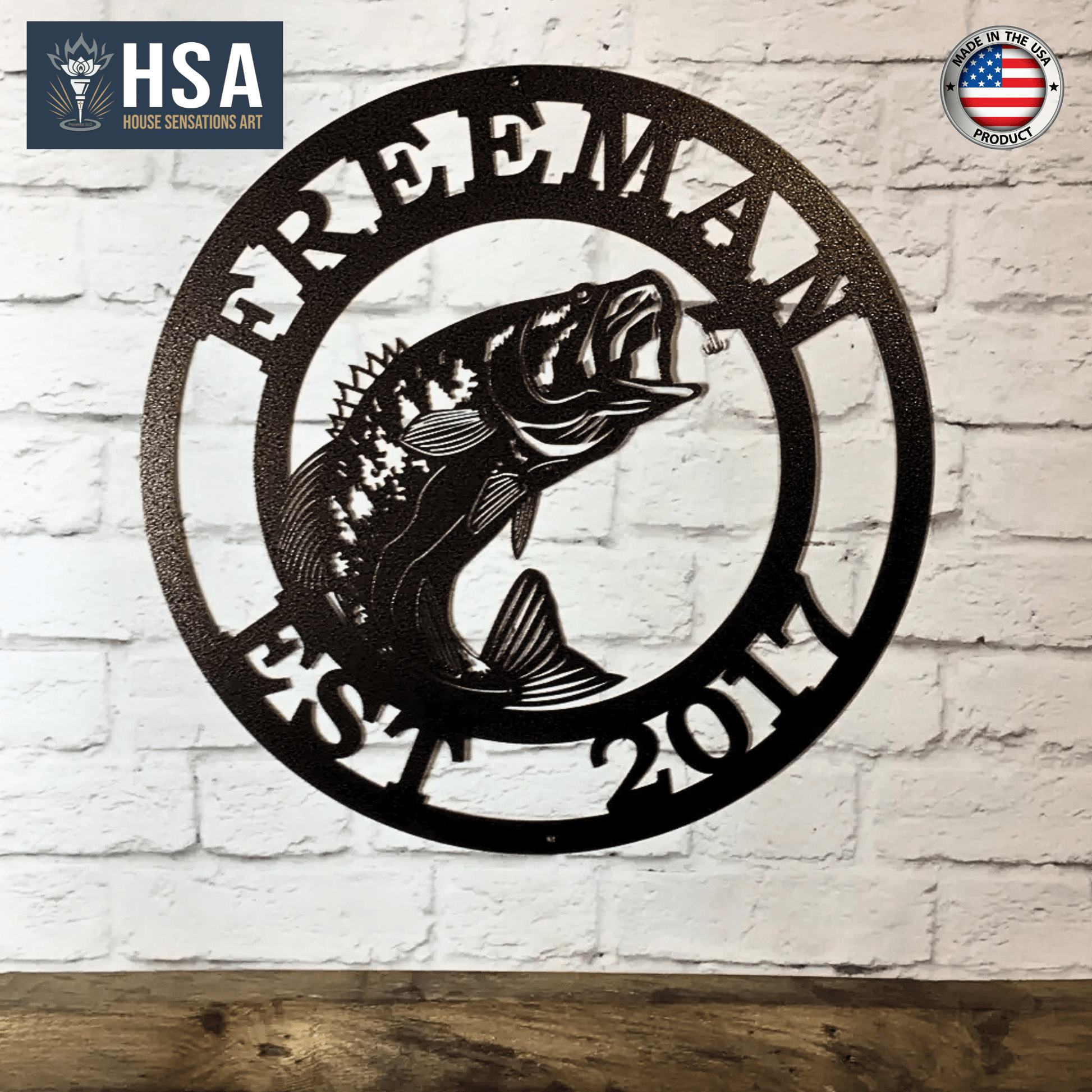 Personalized Fish Metal Signs – Walleye Address Decor for Yard & Cabin - HouseSensationsArt