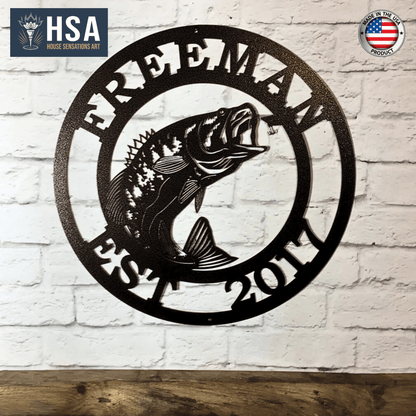 Personalized Fish Metal Signs – Walleye Address Decor for Yard & Cabin - HouseSensationsArt