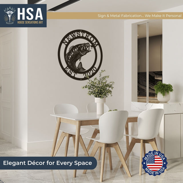 Personalized Fish Metal Signs – Walleye Address Decor for Yard & Cabin - HouseSensationsArt