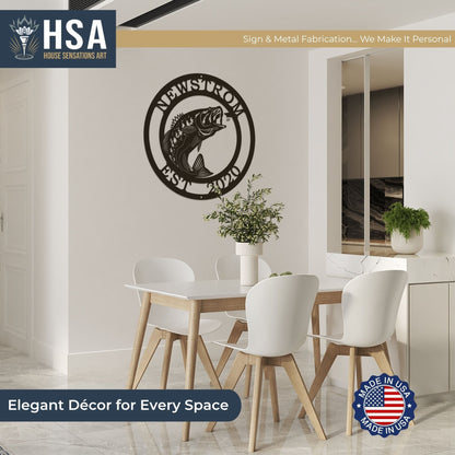 Personalized Fish Metal Signs – Walleye Address Decor for Yard & Cabin - HouseSensationsArt