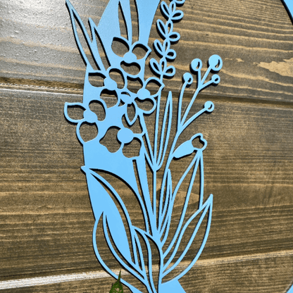 Personalized Floral Door Wreath – Monogram Metal Front Door Sign - HouseSensationsArt