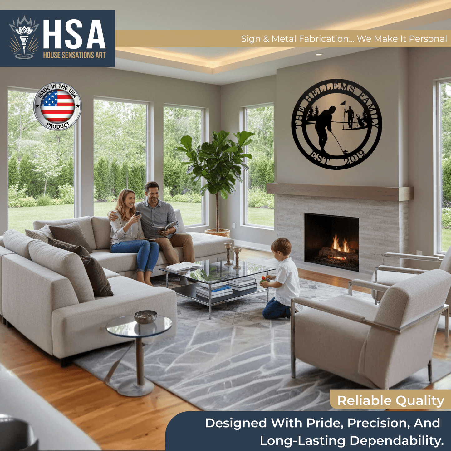 Personalized Golf Wall Art for Homes, Offices & Clubhouses - HouseSensationsArt