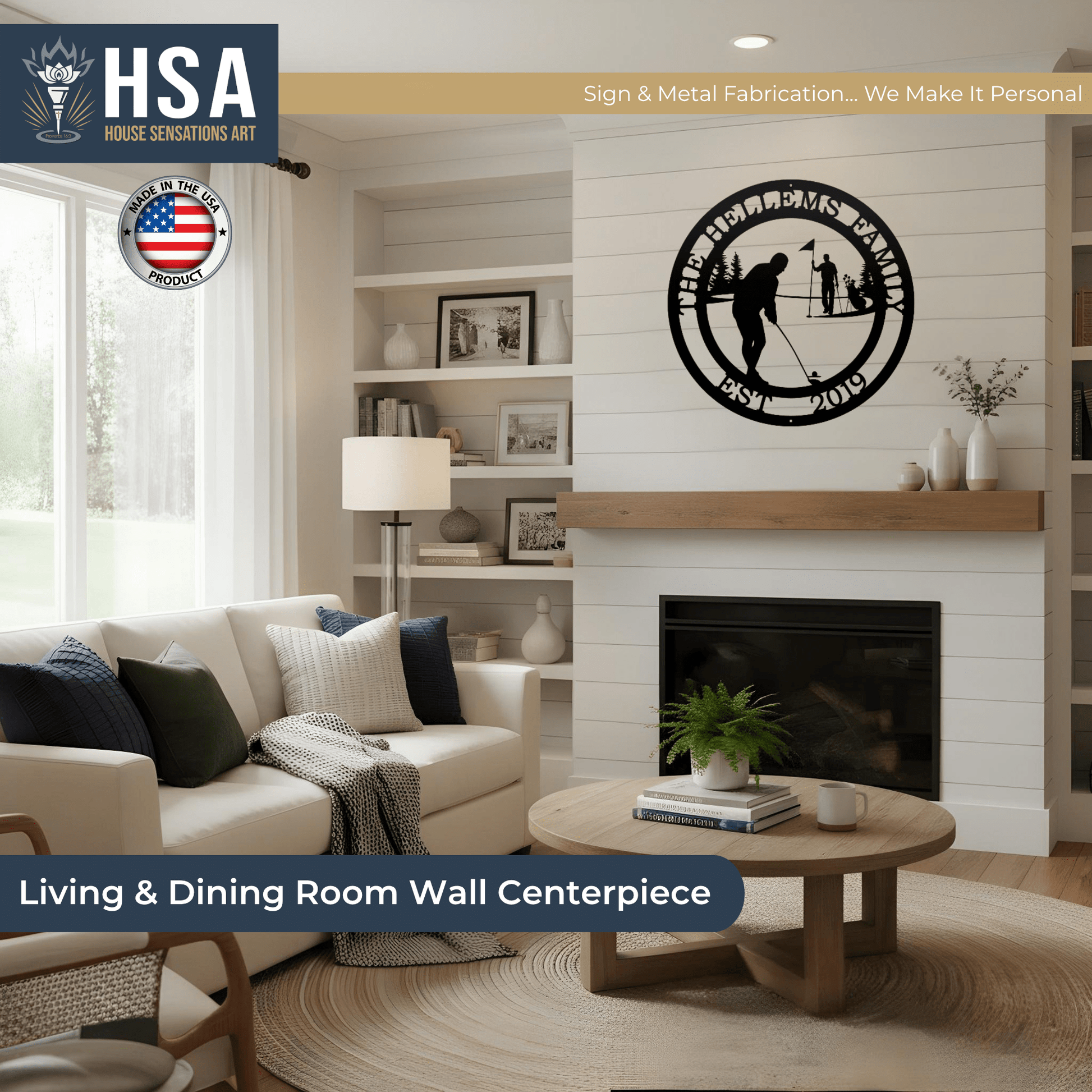 Personalized Golf Wall Art for Homes, Offices & Clubhouses - HouseSensationsArt