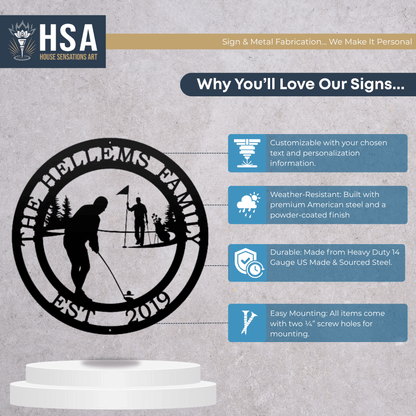 Personalized Golf Wall Art for Homes, Offices & Clubhouses - HouseSensationsArt