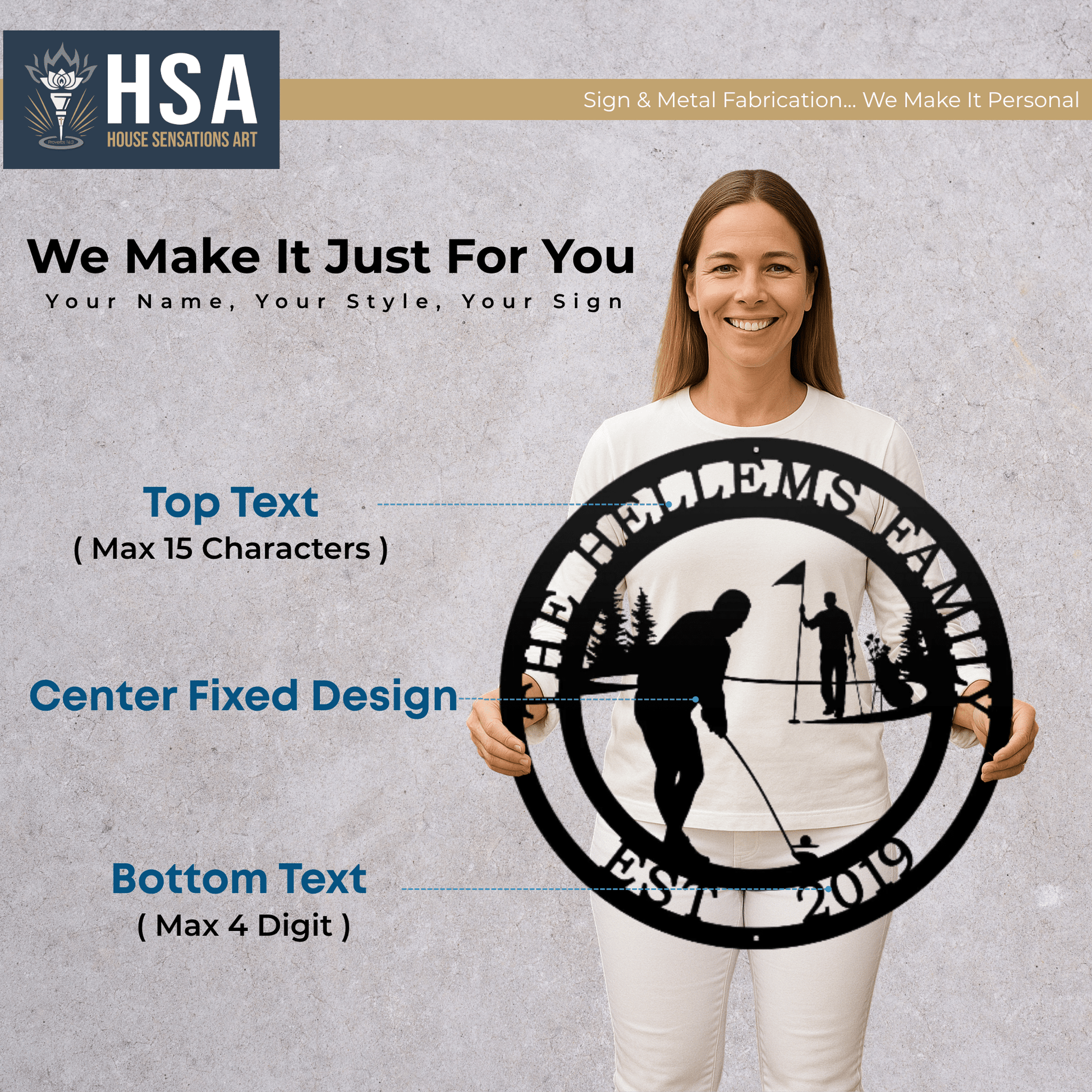 Personalized Golf Wall Art for Homes, Offices & Clubhouses - HouseSensationsArt