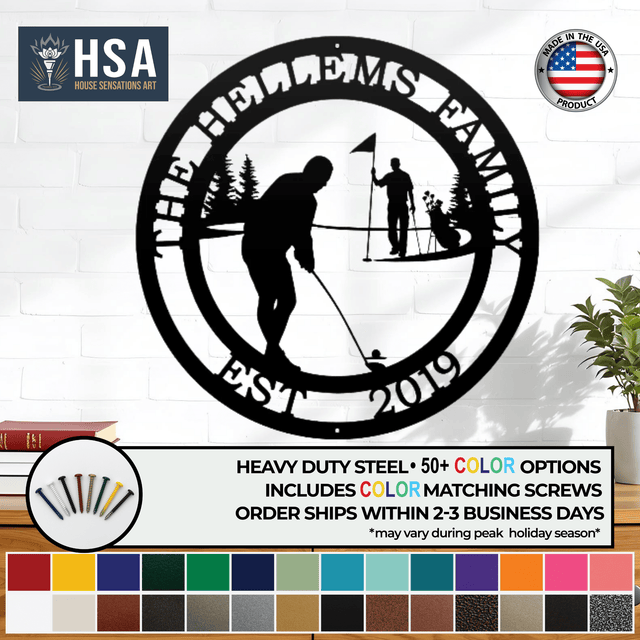 Personalized Golf Wall Art for Homes, Offices & Clubhouses - HouseSensationsArt