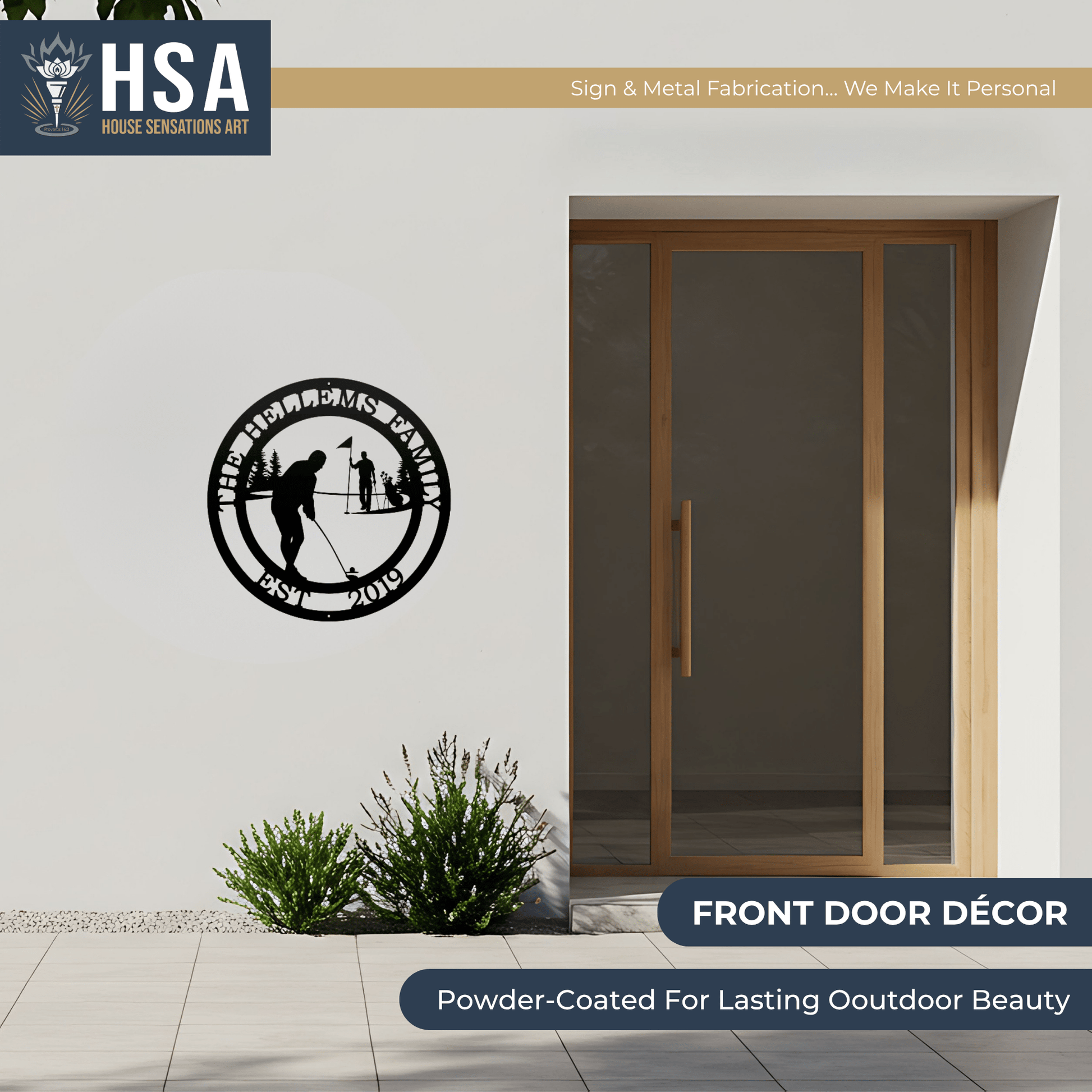 Personalized Golf Wall Art for Homes, Offices & Clubhouses Custom Golf Metal Sign, Golfer Gift Idea, Sports Decor - TTS - HouseSensationsArt