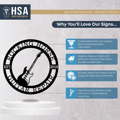 Personalized Guitar Wall Art for Music Lovers & Rock Spaces - HouseSensationsArt