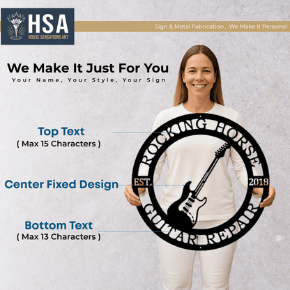 Personalized Guitar Wall Art for Music Lovers & Rock Spaces - HouseSensationsArt