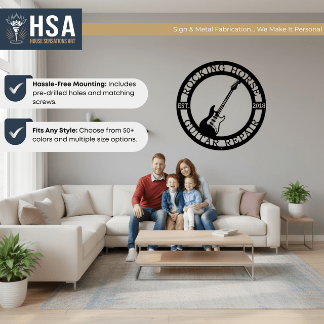 Personalized Guitar Wall Art for Music Lovers & Rock Spaces - HouseSensationsArt