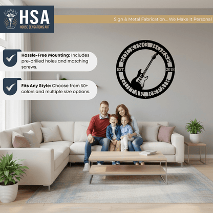 Personalized Guitar Wall Art for Music Lovers & Rock Spaces - HouseSensationsArt