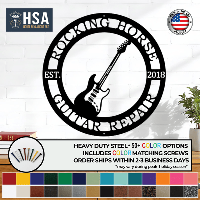 Personalized Guitar Wall Art for Music Lovers & Rock Spaces - HouseSensationsArt