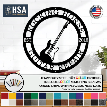 Personalized Guitar Wall Art for Music Lovers & Rock Spaces - HouseSensationsArt