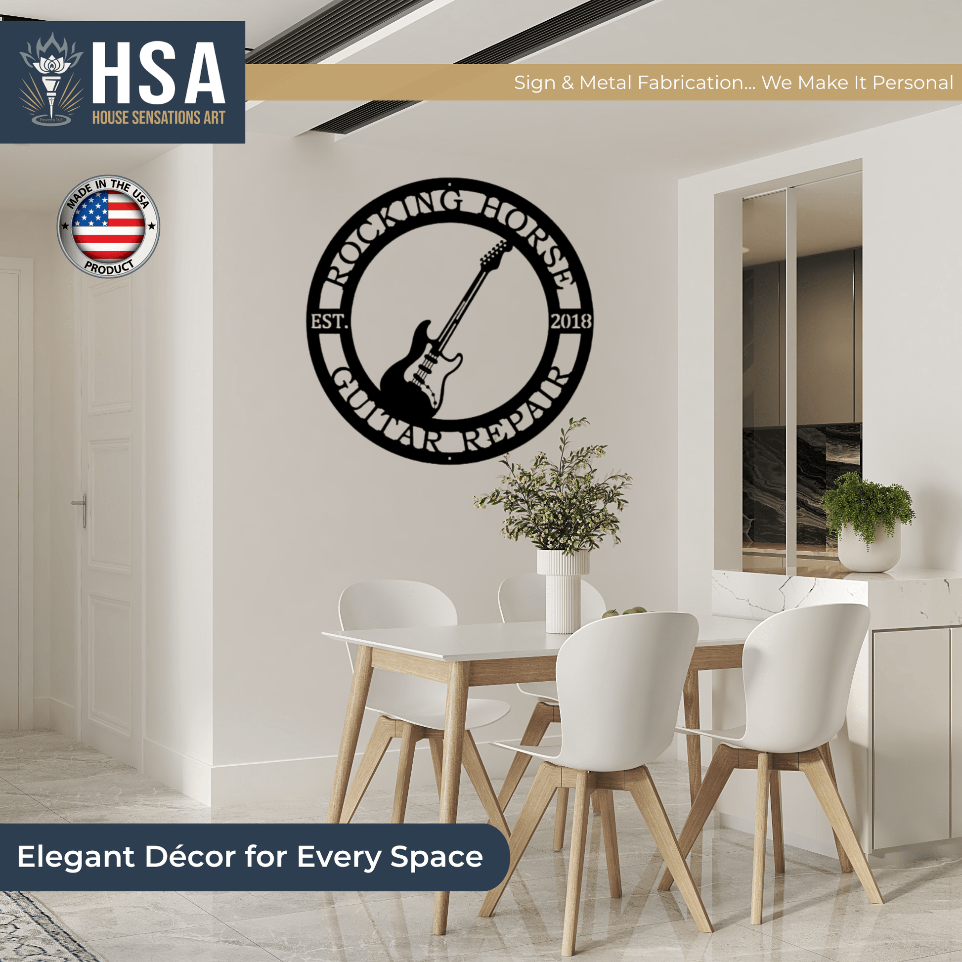 Personalized Guitar Wall Art for Music Lovers & Rock Spaces - HouseSensationsArt