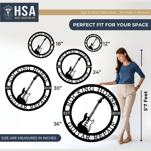 Personalized Guitar Wall Art for Music Lovers & Rock Spaces - HouseSensationsArt