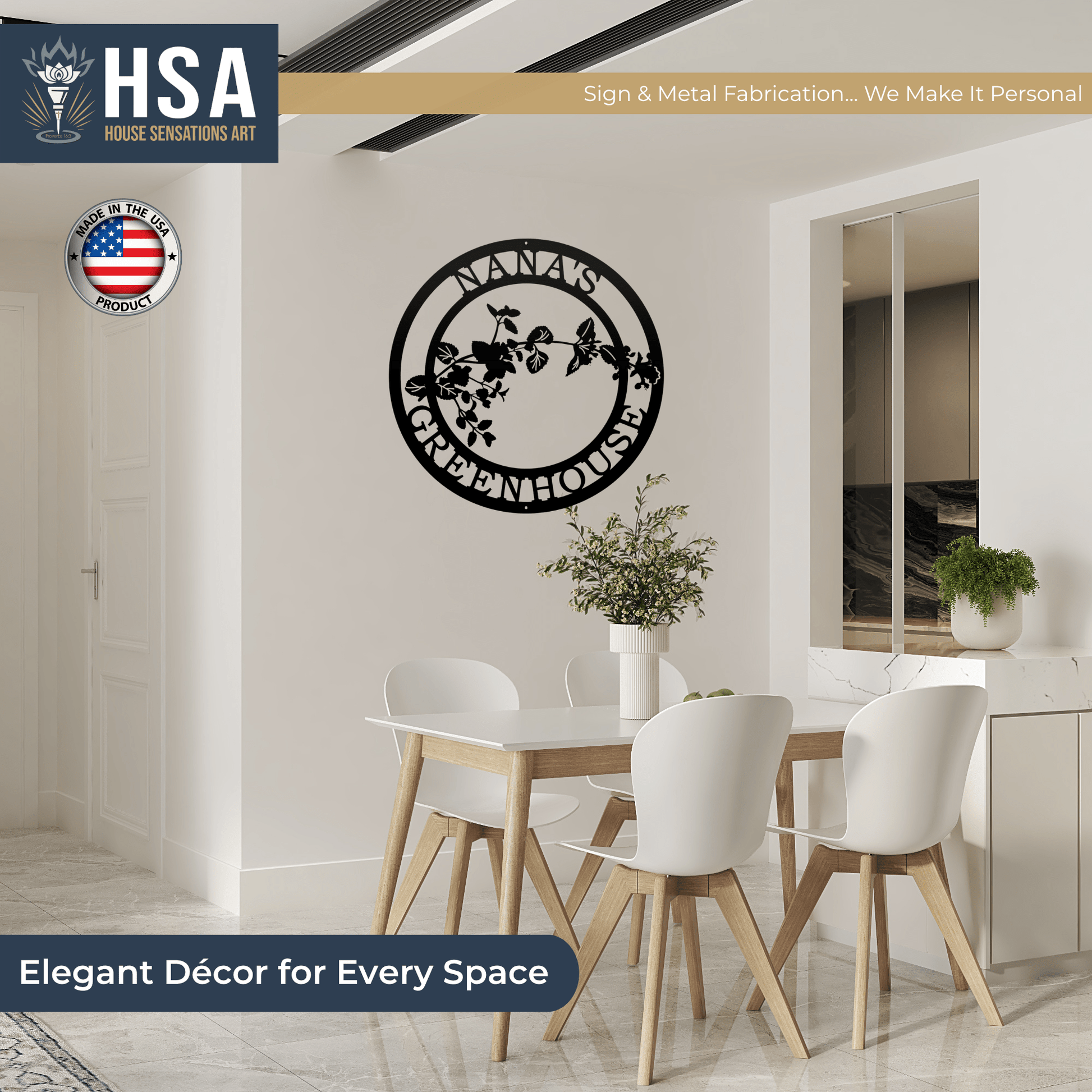 Personalized Herb Garden Metal Wall Decor, Custom Greenhouse Sign, Outdoor Herb Marker, Gardening Gift - TTS - HouseSensationsArt