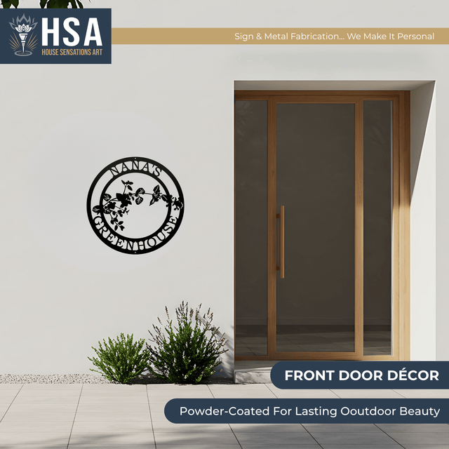 Personalized Herb Garden Metal Wall Decor, Custom Greenhouse Sign, Outdoor Herb Marker, Gardening Gift - TTS - HouseSensationsArt