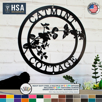 Personalized Herb Garden Metal Wall Decor, Custom Greenhouse Sign, Outdoor Herb Marker, Gardening Gift - TTS - HouseSensationsArt