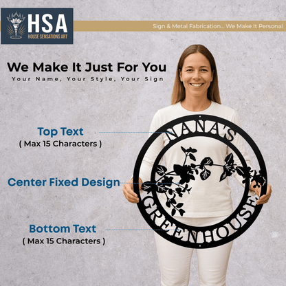 Personalized Herb Garden Metal Wall Decor, Custom Greenhouse Sign, Outdoor Herb Marker, Gardening Gift - TTS - HouseSensationsArt