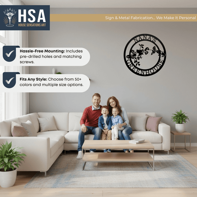 Personalized Herb Garden Metal Wall Decor, Custom Greenhouse Sign, Outdoor Herb Marker, Gardening Gift - TTS - HouseSensationsArt