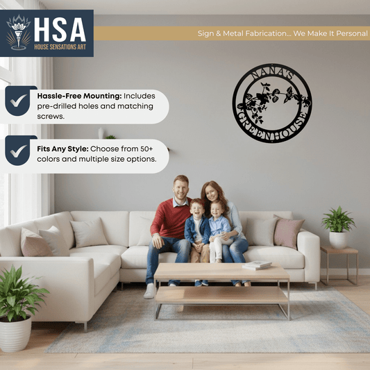 Personalized Herb Garden Metal Wall Decor, Custom Greenhouse Sign, Outdoor Herb Marker, Gardening Gift - TTS - HouseSensationsArt