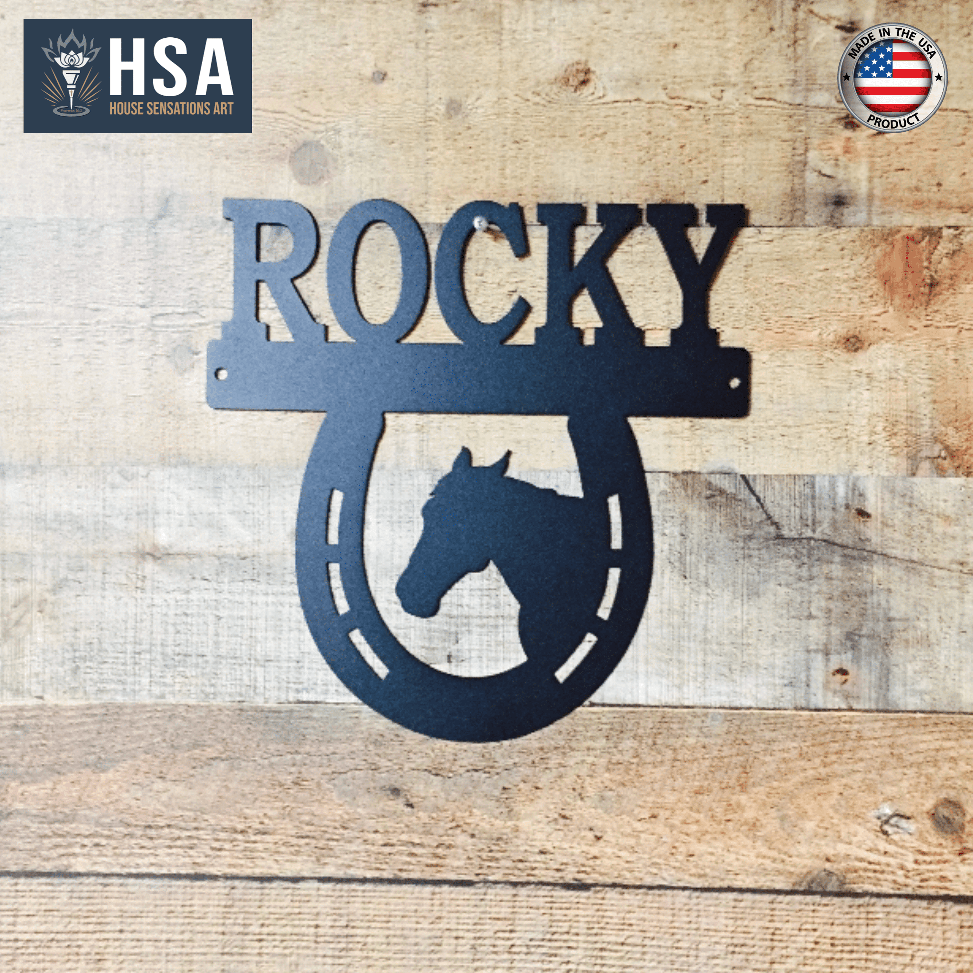 Personalized Horse Stall Signs Custom Metal Nameplates for Horses - HouseSensationsArt