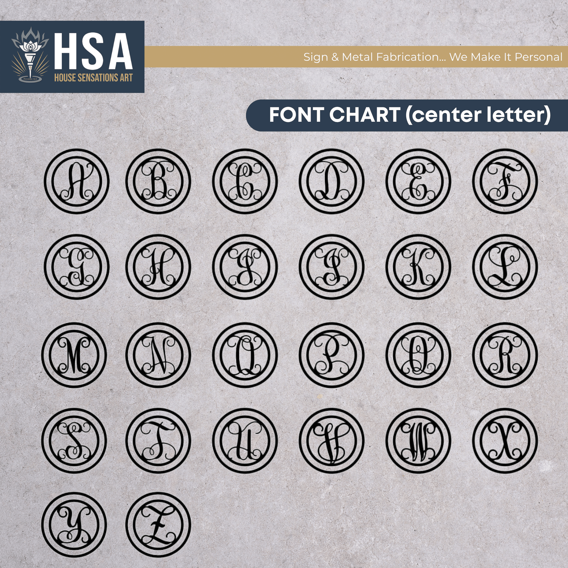 Personalized Initial Wedding Monogram Family Name Signfront-door-outdoor-sign-font chart-house-sensations-art.jpg