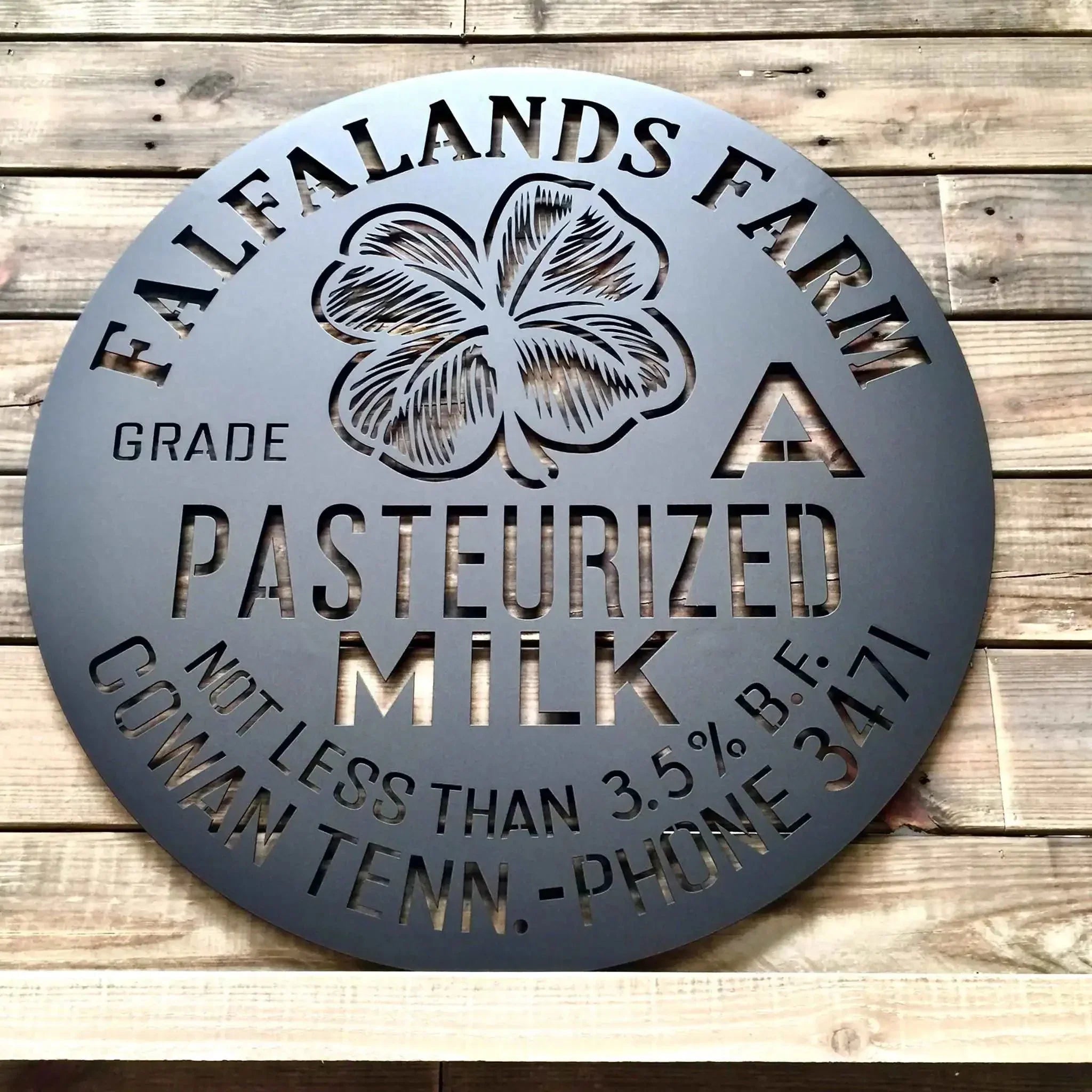 Personalized laser cut business logo sign, ideal for custom storefront or office branding