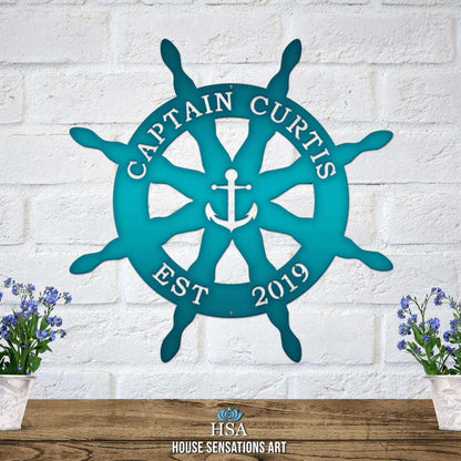 Personalized Metal Anchor Sign for Nautical Home & Outdoor Decor - HouseSensationsArt