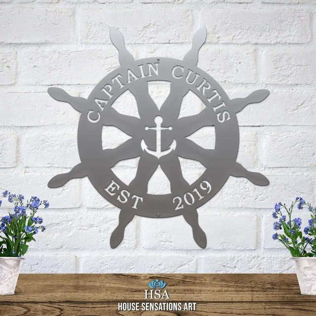 Personalized Metal Anchor Sign for Nautical Home & Outdoor Decor - HouseSensationsArt