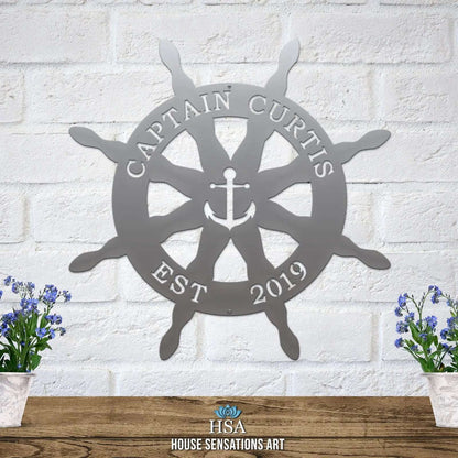 Personalized Metal Anchor Sign for Nautical Home & Outdoor Decor - HouseSensationsArt