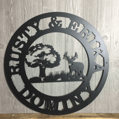 Personalized Metal Deer Signs – Rustic Cabin & Hunting Lodge Decor - HouseSensationsArt