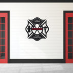 Personalized Metal Firefighter Signs Maltese Cross Address Sign - HouseSensationsArt