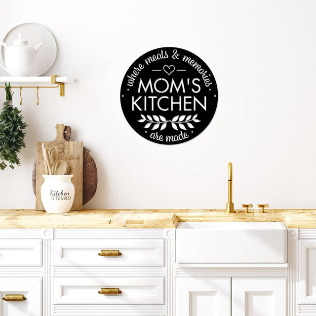 Personalized Mom's Kitchen Sign – Custom Metal Wall Decor - HouseSensationsArt