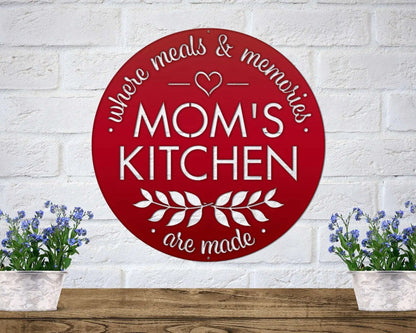 Personalized Mom's Kitchen Sign – Custom Metal Wall Decor - HouseSensationsArt
