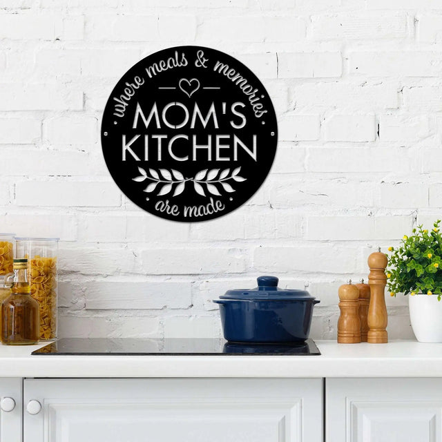 Personalized Mom's Kitchen Sign – Custom Metal Wall Decor - HouseSensationsArt