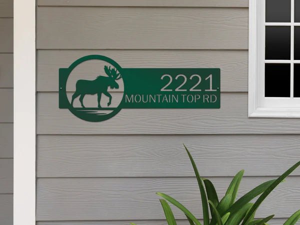 Personalized Moose Metal Sign for Rustic Cabin & Outdoor Decor - HouseSensationsArt