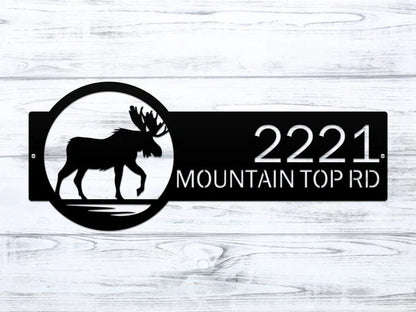 Personalized Moose Metal Sign for Rustic Cabin & Outdoor Decor - HouseSensationsArt