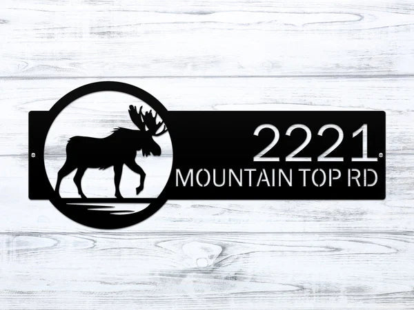 Personalized Moose Metal Sign for Rustic Cabin & Outdoor Decor - HouseSensationsArt