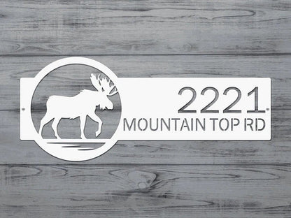 Personalized Moose Metal Sign for Rustic Cabin & Outdoor Decor - HouseSensationsArt