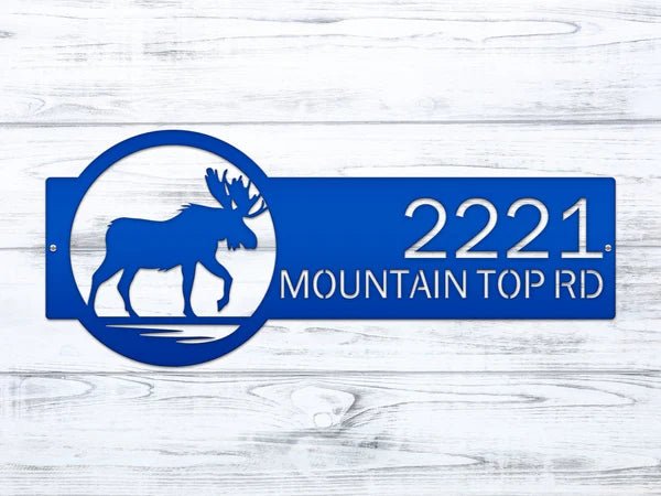Personalized Moose Metal Sign for Rustic Cabin & Outdoor Decor - HouseSensationsArt