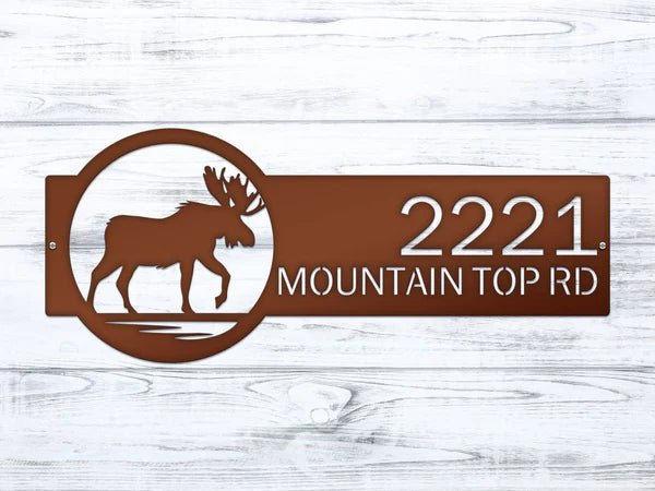 Personalized Moose Metal Sign for Rustic Cabin & Outdoor Decor - HouseSensationsArt