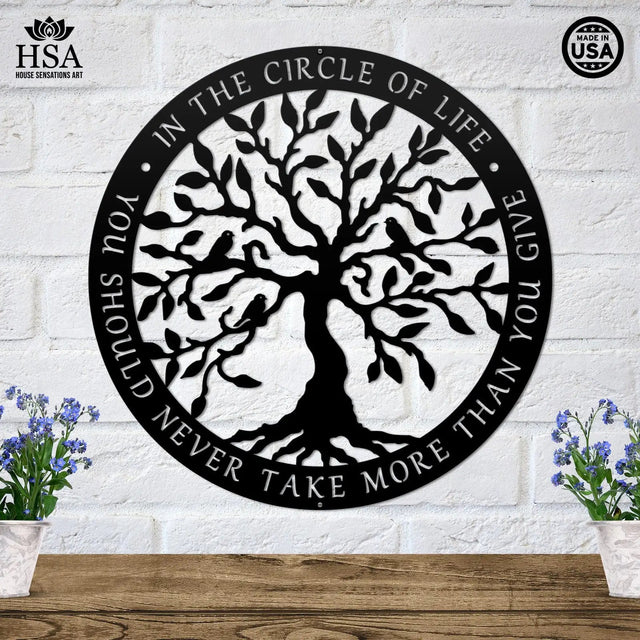 Personalized Nature Tree of Life – Metal Wall Art