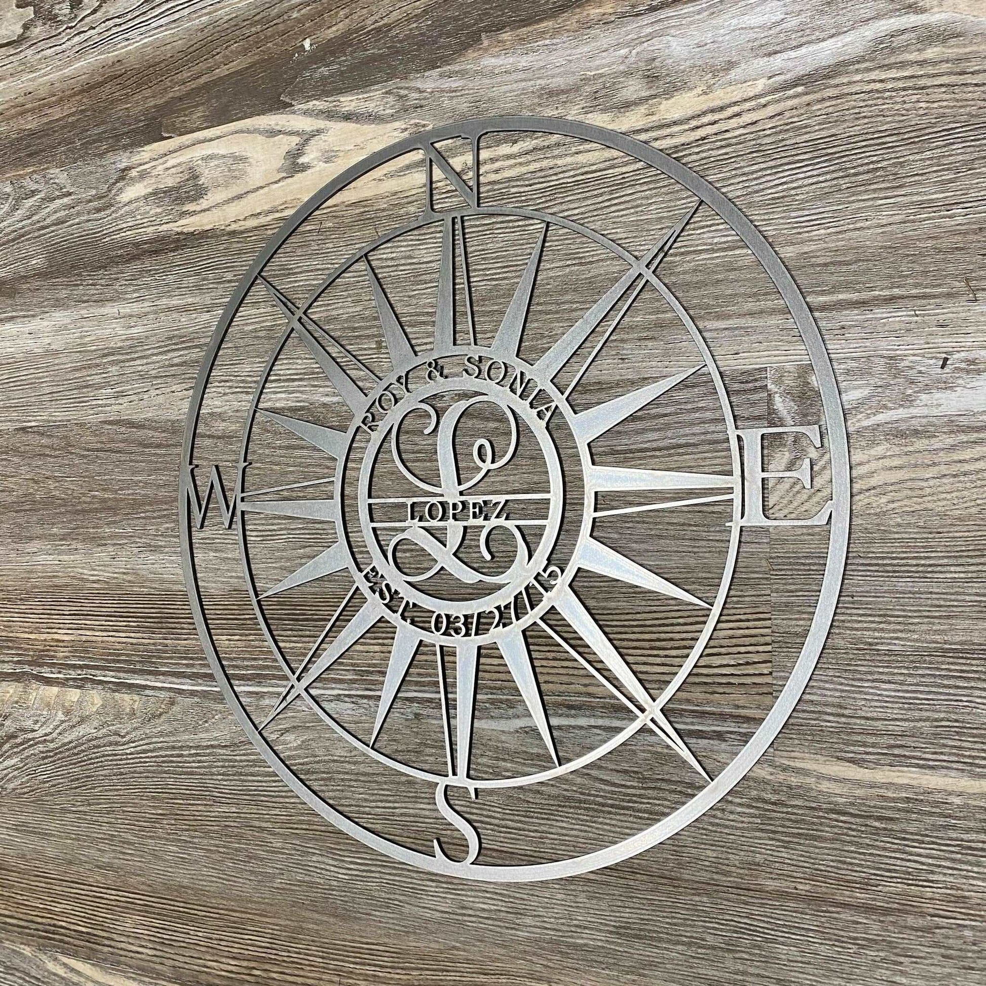 Personalized Nautical Compass Wall Decor for Coastal Homes & Gifts - HouseSensationsArt
