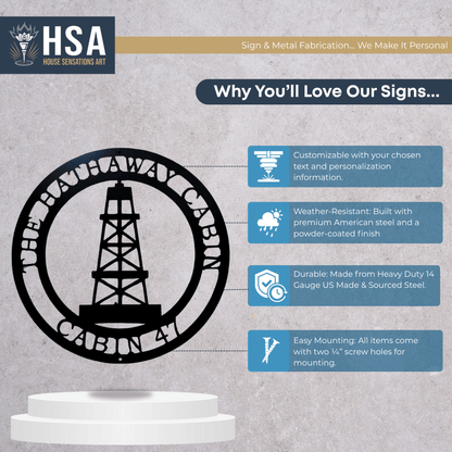 Personalized Oil Rig Art for Office, Home, and Industrial Decor - HouseSensationsArt